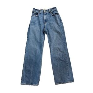 Abercrombie & Fitch Jeans Curve Love 90s Relaxed High Rise Blue Sz 25 (25x26)